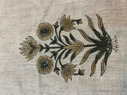 Qirelle Block Print Handloom Linen Fabric